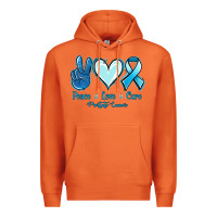 Carrot Peace Love Cure Prostate Cancer Premium Hoodie - Jasminsmagicworld