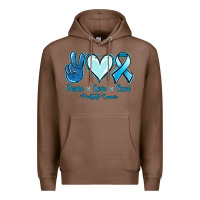 Chestnut Peace Love Cure Prostate Cancer Premium Hoodie - Jasminsmagicworld