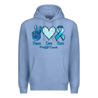 Colony Blue Peace Love Cure Prostate Cancer Premium Hoodie - Jasminsmagicworld