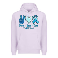 Lilac Peace Love Cure Prostate Cancer Premium Hoodie - Jasminsmagicworld