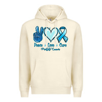Sandshell Peace Love Cure Prostate Cancer Premium Hoodie - Jasminsmagicworld
