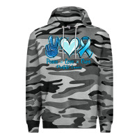 Slate Camo Peace Love Cure Prostate Cancer Premium Hoodie - Jasminsmagicworld