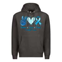 Smoke Peace Love Cure Prostate Cancer Premium Hoodie - Jasminsmagicworld