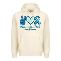 Tofu Peace Love Cure Prostate Cancer Premium Hoodie - Jasminsmagicworld