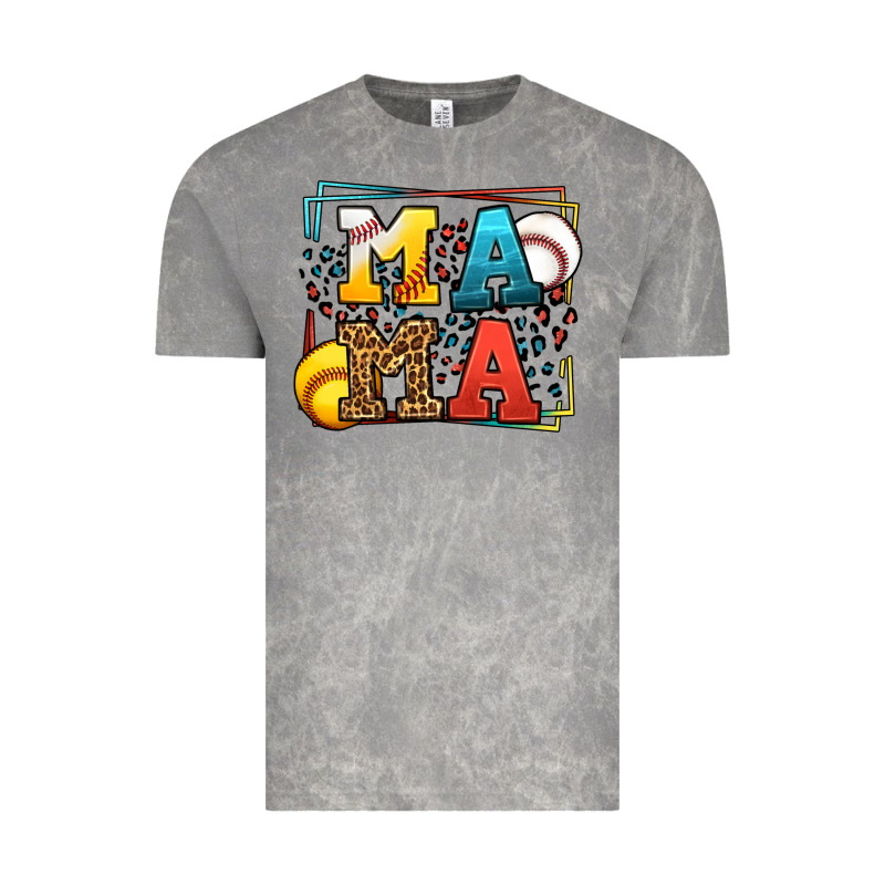 Leopard Softball And Baseball Mama Mother's Day Vintage Tee by LillyAllenDesigns | Teevron