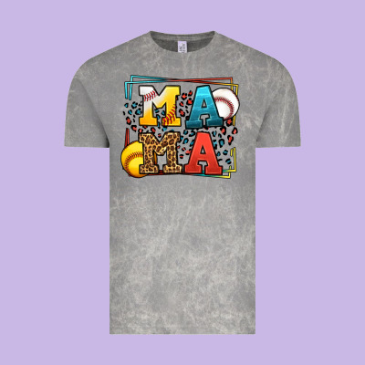Leopard Softball And Baseball Mama Mother's Day Vintage Tee Designed By Lillyallendesigns