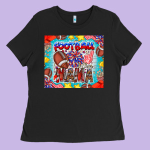 Football Mama Ladies Tee Designed By Cowhidedigitalart