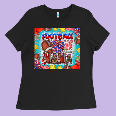 Football Mama Ladies Tee Designed By Cowhidedigitalart