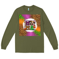 Army Green halloween cow mama Long Sleeve Tee - LillyAllenDesigns