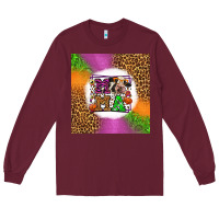 Burgundy halloween cow mama Long Sleeve Tee - LillyAllenDesigns
