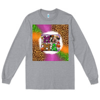 Heather Grey halloween cow mama Long Sleeve Tee - LillyAllenDesigns