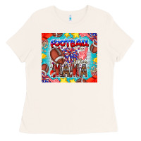 Bone Football Mama Ladies Tee - CowhideDigitalArt