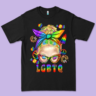 Lgbtq+ Messy Bun With Snacks Premium Tee Designed By Bundleandbundleshop