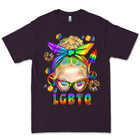 Plum LGBTQ+ Messy Bun With Snacks Premium Tee - BundleAndBundleShop