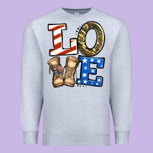 4th Of July Army Love Premium Sweatshirt Designed By Jasminsmagicworld