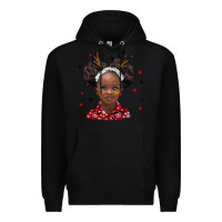 Black christmas african girl Premium Hoodie - BarkalooDesign