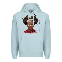 Blue Mist christmas african girl Premium Hoodie - BarkalooDesign