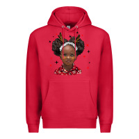 Cardinal christmas african girl Premium Hoodie - BarkalooDesign