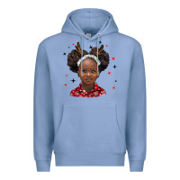 Colony Blue christmas african girl Premium Hoodie - BarkalooDesign