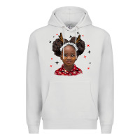 Dove Grey christmas african girl Premium Hoodie - BarkalooDesign
