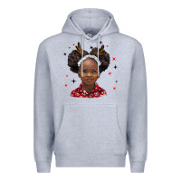 Heather Grey christmas african girl Premium Hoodie - BarkalooDesign
