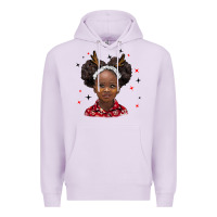 Lilac christmas african girl Premium Hoodie - BarkalooDesign