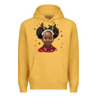 Mustard christmas african girl Premium Hoodie - BarkalooDesign