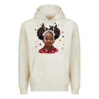 Oatmeal Heather christmas african girl Premium Hoodie - BarkalooDesign