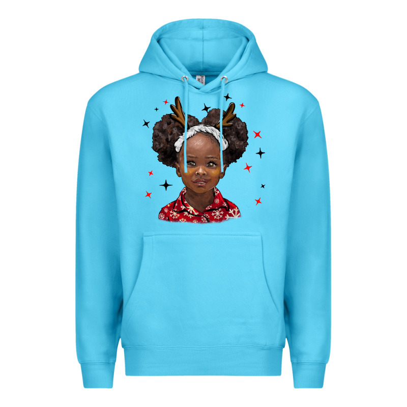 Christmas African Girl Premium Hoodie by BarkalooDesign | Teevron