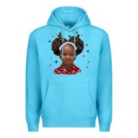 Ocean Blue christmas african girl Premium Hoodie - BarkalooDesign