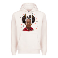 Pale Pink christmas african girl Premium Hoodie - BarkalooDesign