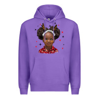 Purple christmas african girl Premium Hoodie - BarkalooDesign