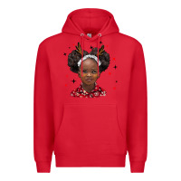 Red christmas african girl Premium Hoodie - BarkalooDesign