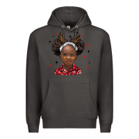 Smoke christmas african girl Premium Hoodie - BarkalooDesign