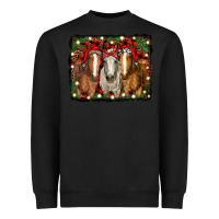 Black Christmas horses Heavyweight Sweatshirt - RanaPortraitStore