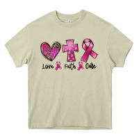 Mossy Love Faith cure Breast Cancer Heavy Core Tee - FaDigitalArtStudio