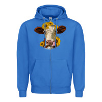 True Royal hereford cattle sunflowers heifer Zipper Hoodie - Jasminsmagicworld