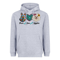 Peace Love Pomeranian Heavyweight Hoodie | Teevron