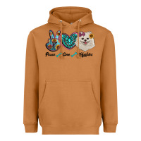 Meerkat peace love pomeranian Heavyweight Hoodie - RanaPortraitStore