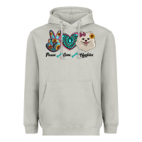 Moon Dust peace love pomeranian Heavyweight Hoodie - RanaPortraitStore
