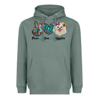 Sage peace love pomeranian Heavyweight Hoodie - RanaPortraitStore