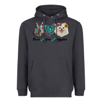 Smoke peace love pomeranian Heavyweight Hoodie - RanaPortraitStore