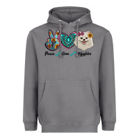 Storm peace love pomeranian Heavyweight Hoodie - RanaPortraitStore