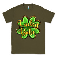 Army Green St. Patrick's Lucky babe Classic Tee - OliviaCreatesArt