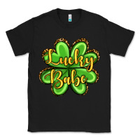 Black St. Patrick's Lucky babe Classic Tee - OliviaCreatesArt