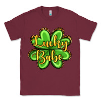 Burgundy St. Patrick's Lucky babe Classic Tee - OliviaCreatesArt