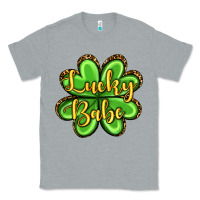 Heather Grey St. Patrick's Lucky babe Classic Tee - OliviaCreatesArt