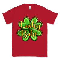 Red St. Patrick's Lucky babe Classic Tee - OliviaCreatesArt