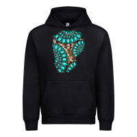 Black gemstone cowhide patches Urban Hoodie - RanaPortraitStore