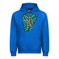 Cobalt gemstone cowhide patches Urban Hoodie - RanaPortraitStore